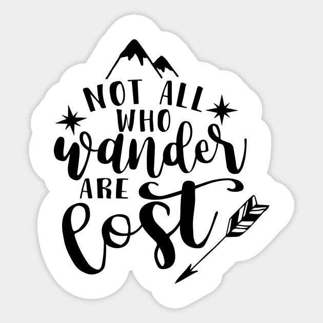Not all Wander are lost Sticker by mooby21